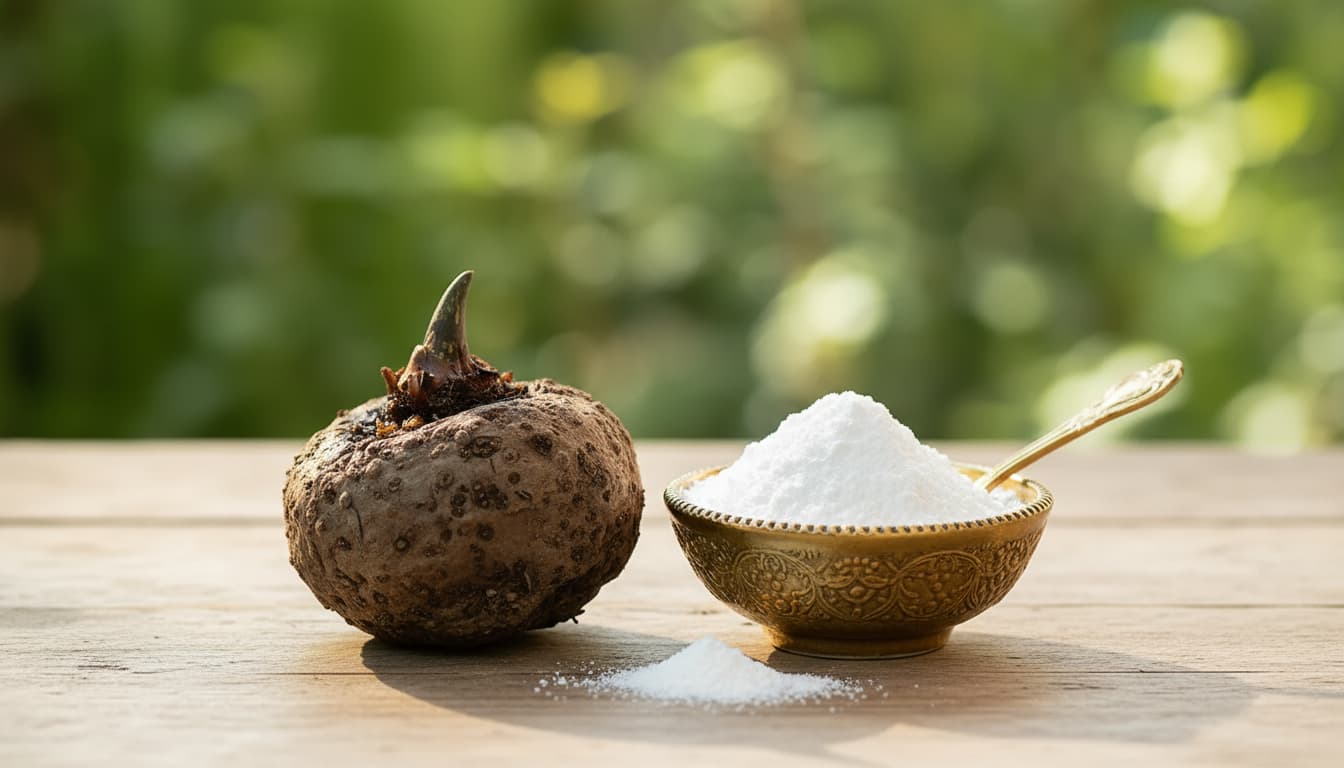 Gluccomanan sattmacher konjak pflanze