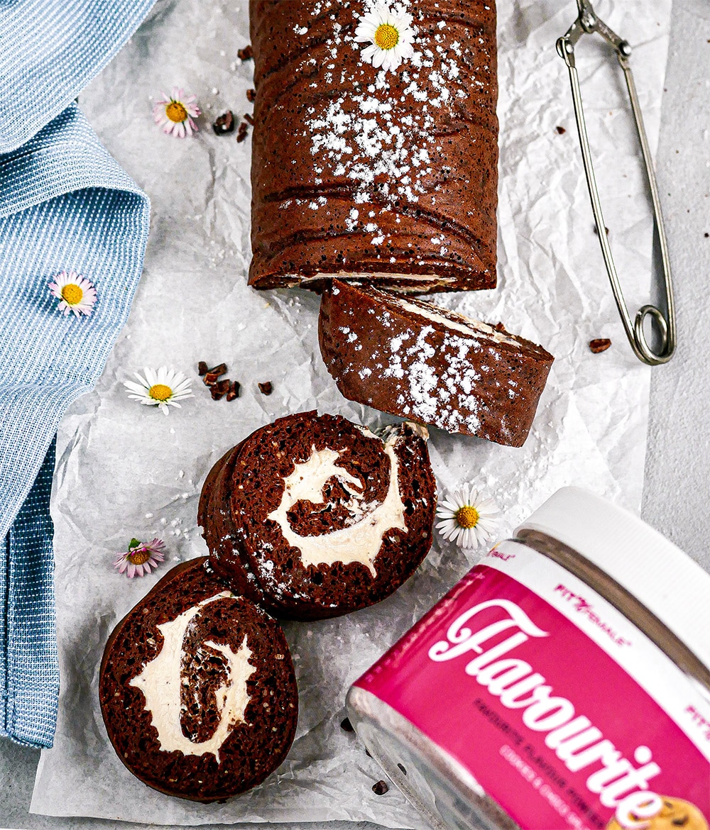 Schoko Biskuit Roulade – FitNFemale®