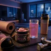 Pink burn night closeup fitness