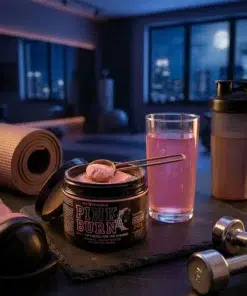 Pink burn night closeup fitness